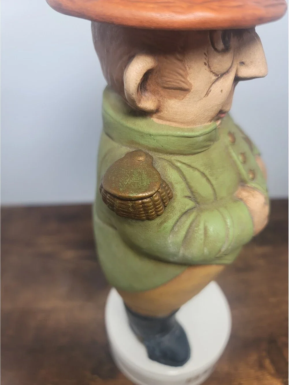 Vintage Brandy Decanter Figurine in Military Uniform